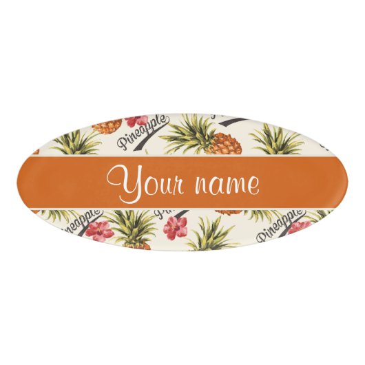 Badge D'identification Ananas et ketmie (Devant)