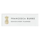 Badge D'identification Ananas Faux Gold (Devant)