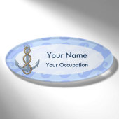 Badge D'identification Ancre avec corde (Devant)
