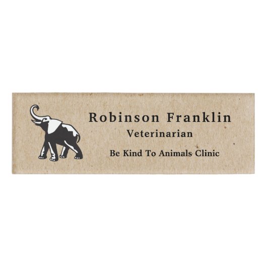 Badge D'identification Animaux Vétérinaires Clinique Logo Employé (Devant)