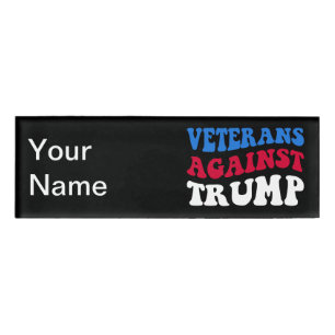 Badge D'identification Anti-Trump - Les vétérans contre Trump II