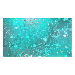 Badge D'identification Arrière - plan à huile Turquoise de la menthe