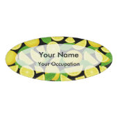 Badge D'identification Arrière - plan citron (Devant)