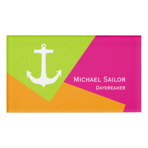 Badge D'identification Arrière - plan couleur uniquement - vert ressort o