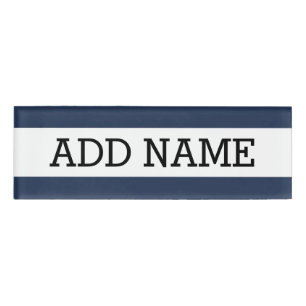 Badge D'identification Arrière - plan de marine avec nom personnalisé