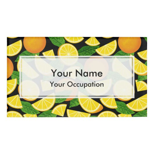 Badge D'identification Arrière - plan orange (Devant)