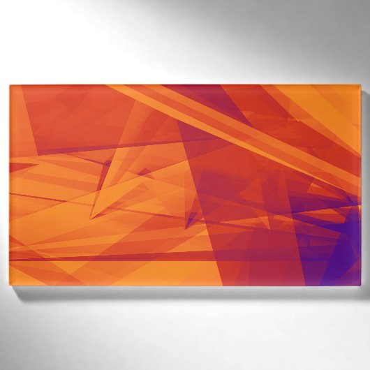 Badge D'identification Arrière - plan orange d'abrégé sur pourpre pour la (Devant)