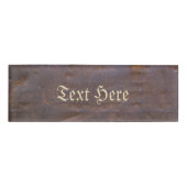 Badge D'identification Arrière - plan rouillé de texture de fer (Devant)