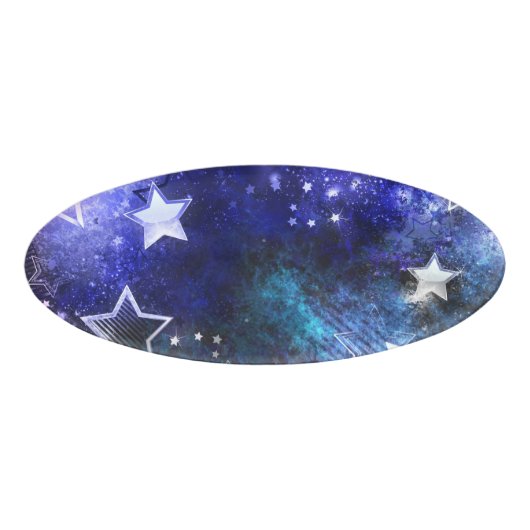 Badge D'identification Arrière - plan spatial avec étoiles (Devant)