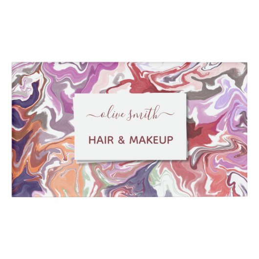 Badge D'identification Art liquide moderne acrylique (Devant)