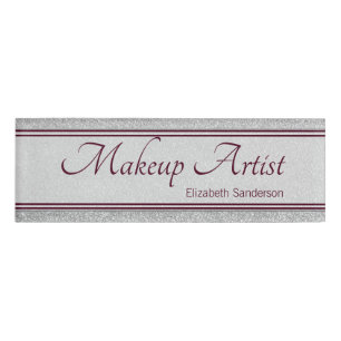 Badge D'identification Artiste de maquillage personnalisé en Bourgogne P