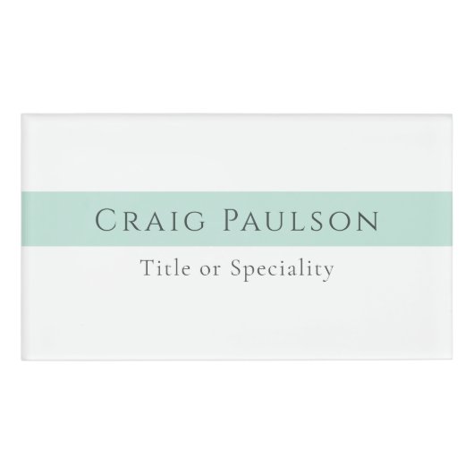 Badge D'identification Attrayant Simple Plain Professionnel Moderne (Devant)