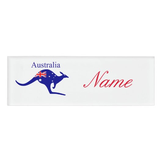 Badge D'identification Australie Drapeau Kangaroo Thunder_Cove (Devant)