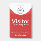 Badge d'identification avec code-barres pour visit (Avant)