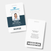Badge d'identification avec logo et photo pour inf (Avant & arrière)