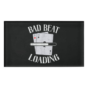 Badge D'identification Bad Beat Chargement Texas Holdem Casino Funny Poke