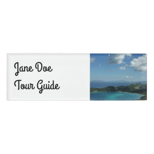 Badge D'identification Baie de Magens, scene de l'île St Thomas Beautiful