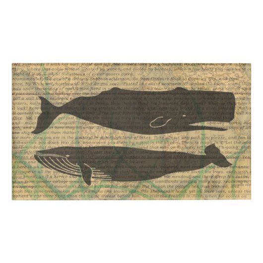 Badge D'identification Baleine antique Vie marine (Devant)
