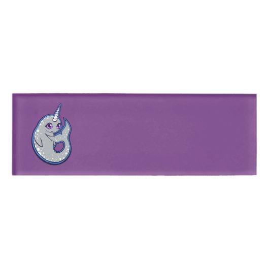 Badge D'identification Baleine grise de Narwhal avec la conception de (Devant)