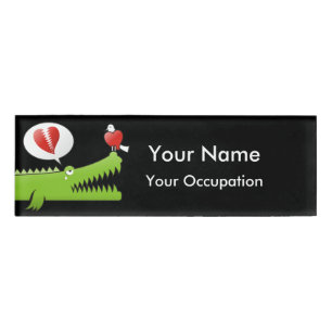 Badge D'identification Balise Alligator in Love Name