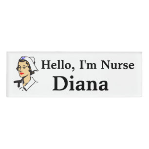 Badge D'identification Balise Bonjour personnalisée, Infirmière Im