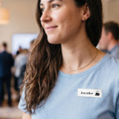 Badge D'identification Balise de nom Barista avec logo de café