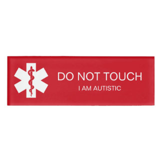 Badge D'identification Balise de nom d'alerte Médicale - NE PAS TOUCHER -