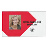 Badge D'identification Balise de nom de la grande photo (Devant)