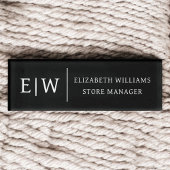 Badge D'identification Balise de nom de l'employé sur l'aimant noir