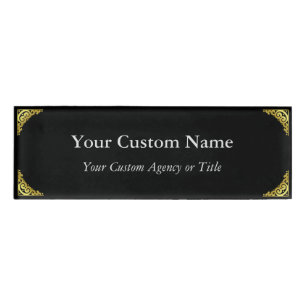 Badge D'identification Balise de nom de ligne bleue mince
