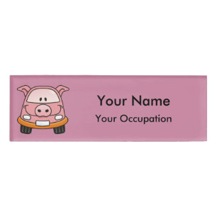 Badge D'identification Balise de nom de voiture de porc