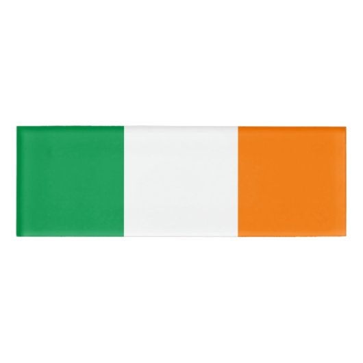Badge D'identification Balise de nom du drapeau de l'Irlande (Devant)