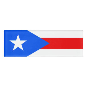 Badge D'identification Balise de nom du drapeau de Porto Rico