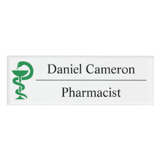 Badge D'identification Balise de nom du pharmacien personnalisé