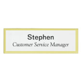 Badge D'identification Balise de nom magnétique acrylique Titre professio (Devant)