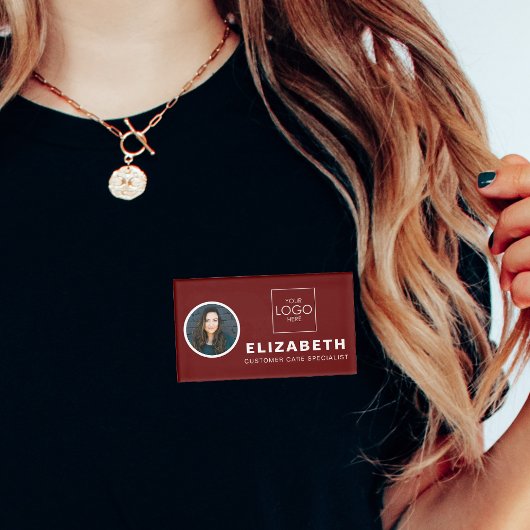 Badge D'identification Balise de nom magnétique avec logo de l'entreprise