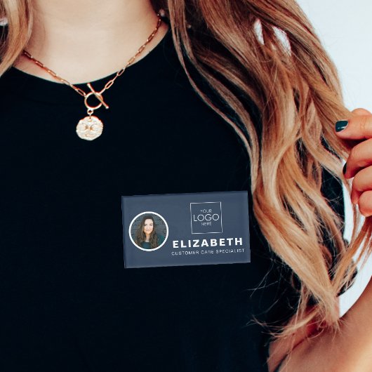 Badge D'identification Balise de nom magnétique avec logo de l'entreprise