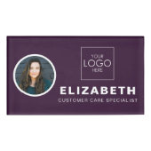 Badge D'identification Balise de nom magnétique avec logo de l'entreprise (Devant)