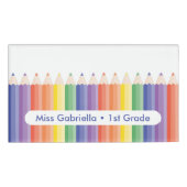 Badge D'identification Balise de nom magnétique de l'enseignant scolaire  (Devant)