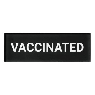 Badge D'identification Balise de nom personnalisable en noir et blanc vac