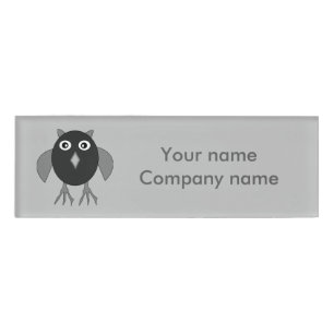 Badge D'identification Balise de nom personnalisé Chouette d'Halloween dé