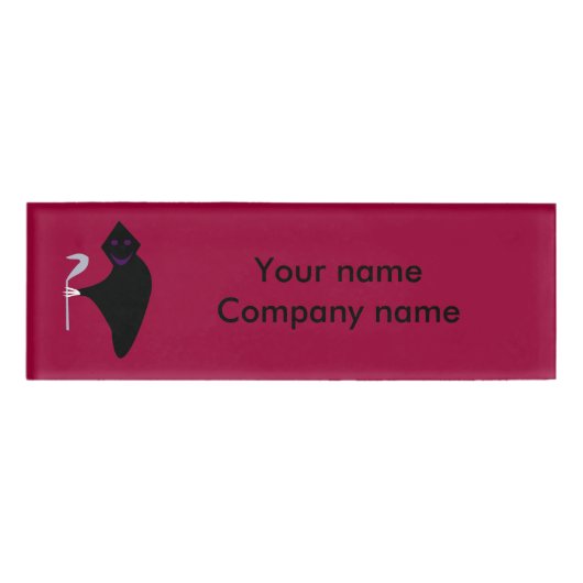 Badge D'identification Balise de nom personnalisé de l'Halloween faucheus (Devant)