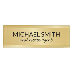 Badge D'identification Balise de nom personnalisé Gold Professional