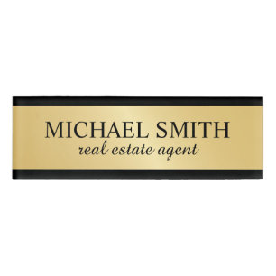 Badge D'identification Balise de nom personnalisé Gold Professional