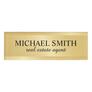 Badge D'identification Balise de nom personnalisé Gold Professional