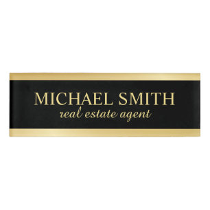 Badge D'identification Balise de nom personnalisé Gold Professional