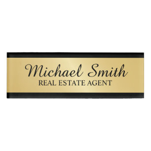 Badge D'identification Balise de nom personnalisé Gold Professional
