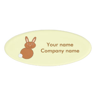Badge D'identification Balise de nom personnalisé Happy Pâques Bunny