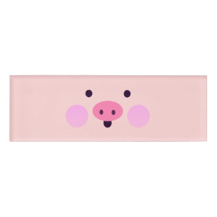 Badge D'identification Balise de nom Pink Little Piggy