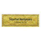 Badge D'identification Balise de nom professionnel encadrée de Faux Gold (Devant)